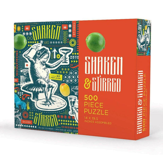 Gibby's Shaken & Stirred 500 piece puzzle box on a white background