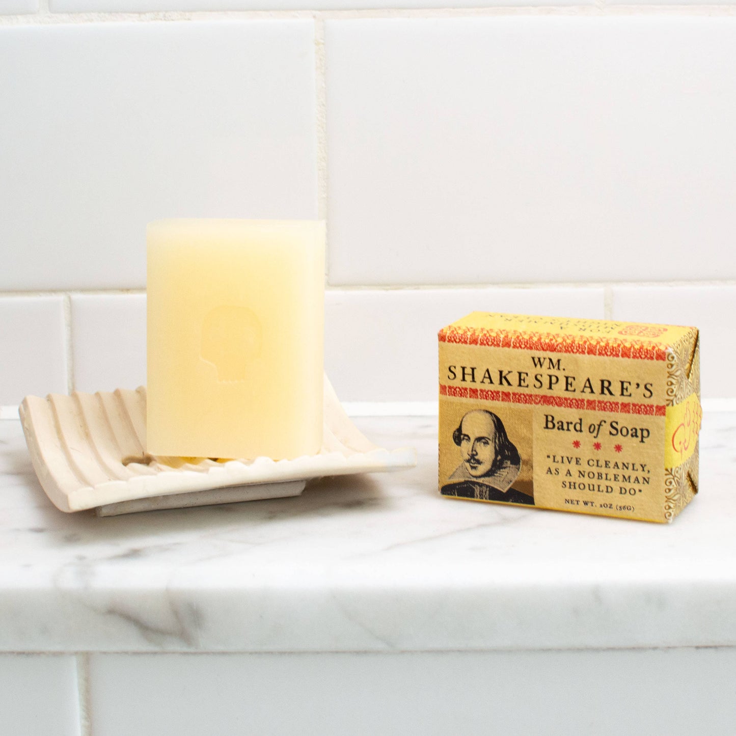Shakespeare’s Bard of Soap | Literary Mini Guest Soap with Fresh Milk & Cocoa Butter | Funny Novelty Gift