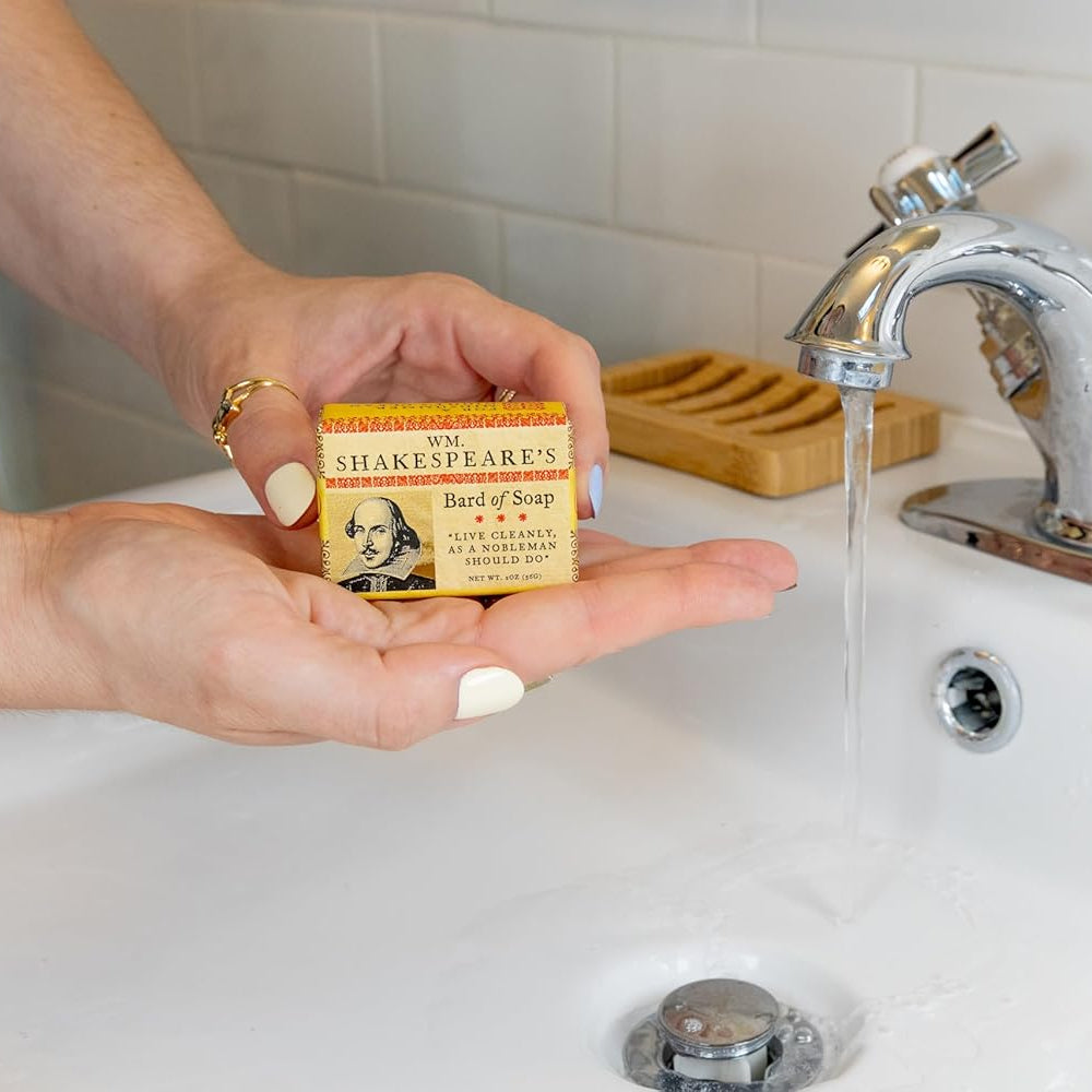 Shakespeare’s Bard of Soap | Literary Mini Guest Soap with Fresh Milk & Cocoa Butter | Funny Novelty Gift