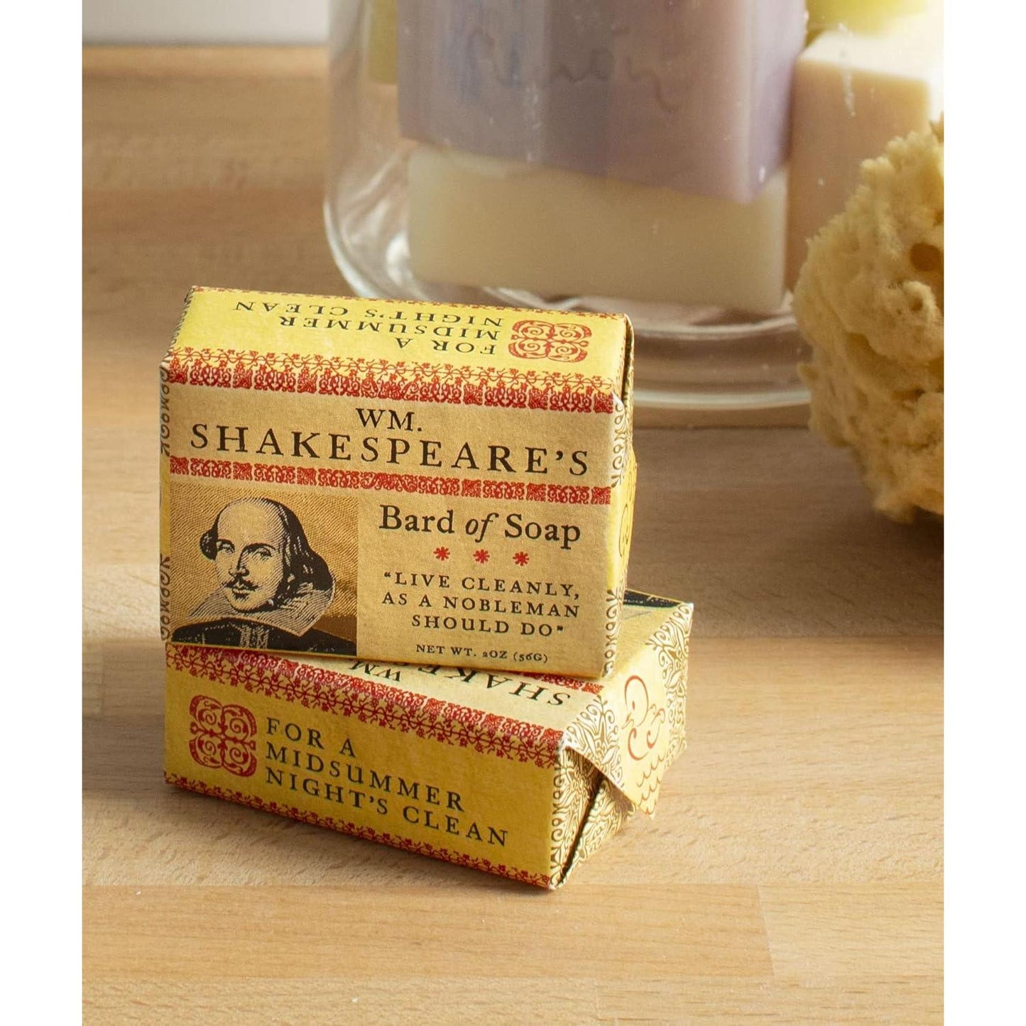 Shakespeare’s Bard of Soap | Literary Mini Guest Soap with Fresh Milk & Cocoa Butter | Funny Novelty Gift