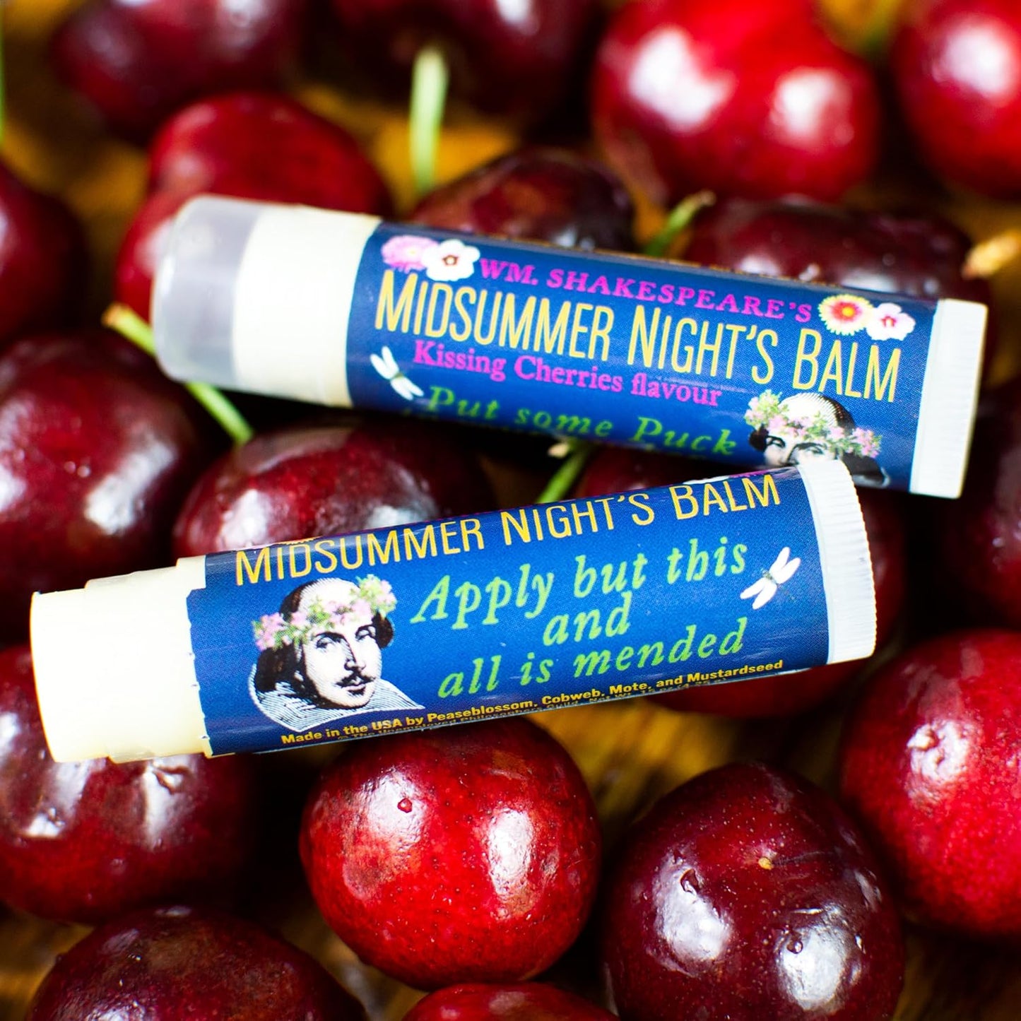 Shakespeare's Midsummer Night's Balm Kissing Cherries Flavor Lip Balm
