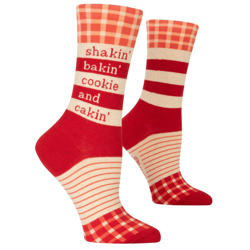 Shakin', Bakin', Cookie, & Cakin' Women's Crew Novelty Dress Socks | BlueQ at GetBullish