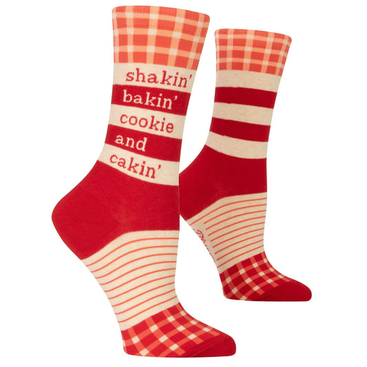 Shakin', Bakin', Cookie, & Cakin' Women's Crew Novelty Dress Socks | BlueQ at GetBullish