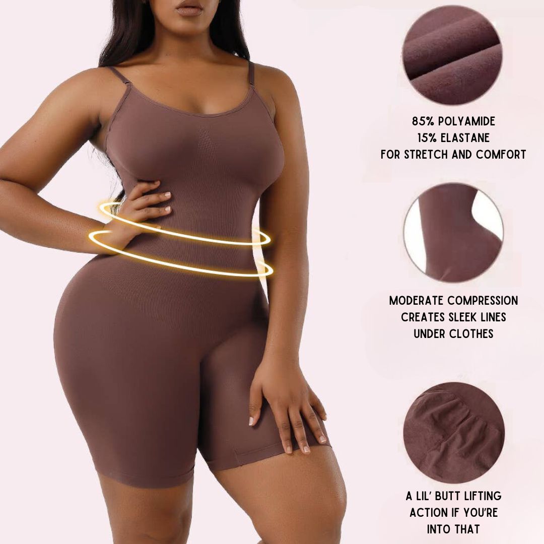 Shapewear Playsuit Seamless Bodysuit [Available in Beige or Black]