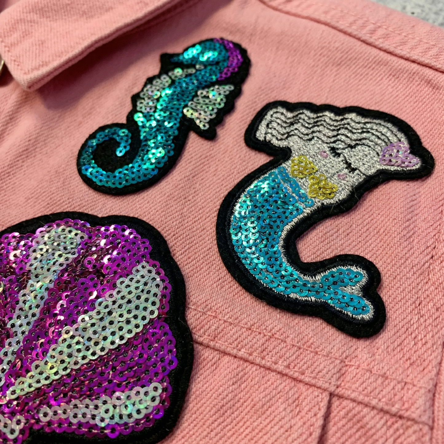 Shell Mermaid Sequined Patches | Set of 3