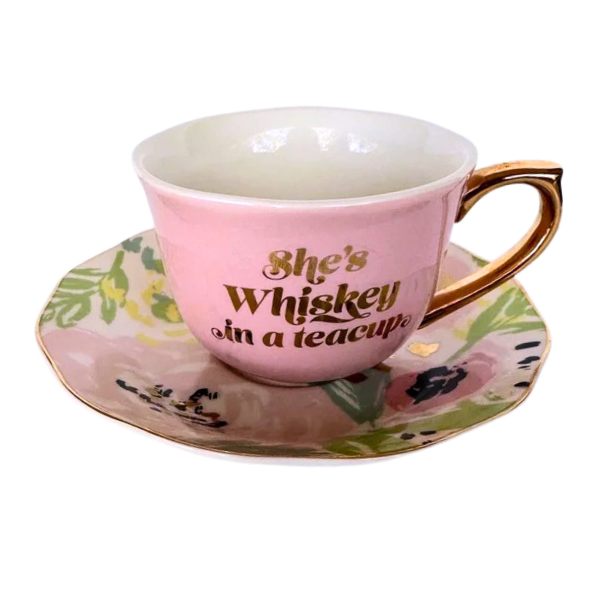 She's Whiskey in a Tea Cup and Saucer Set - 2