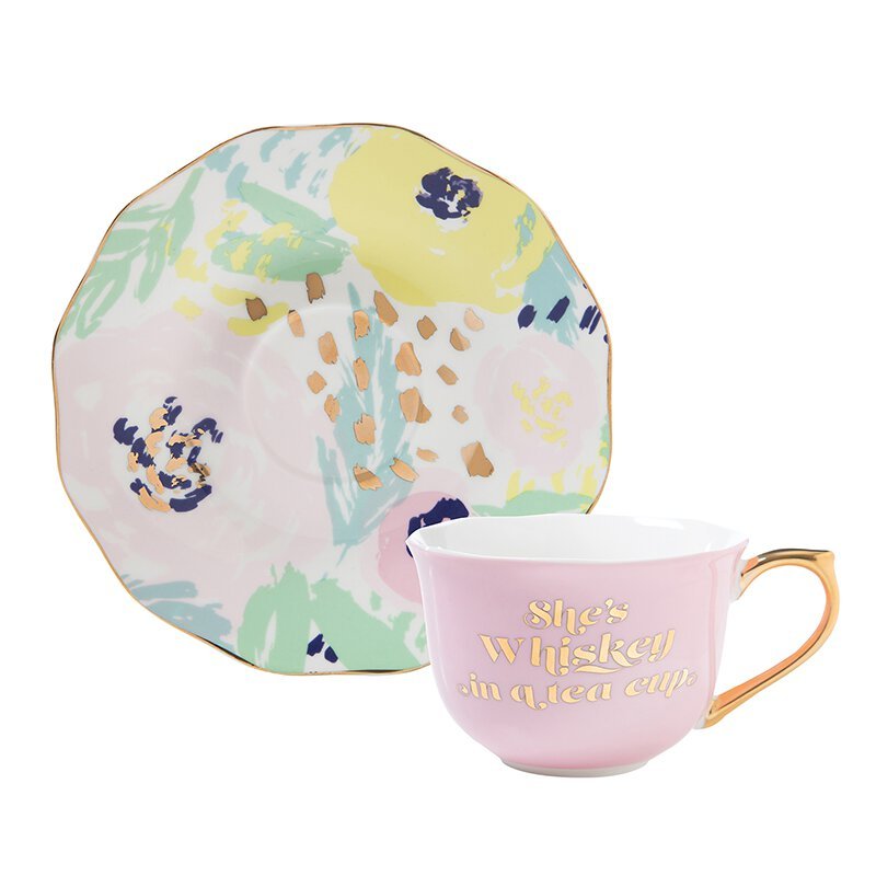 She's Whiskey in a Tea Cup and Saucer Set - 3