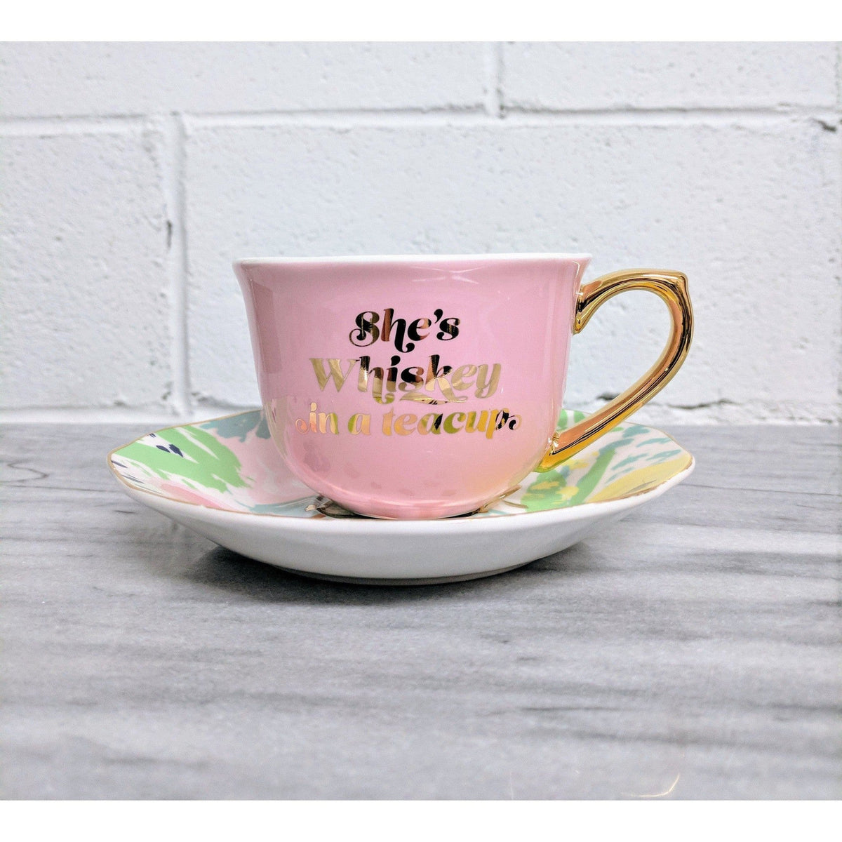 She's Whiskey in a Tea Cup and Saucer Set - 8