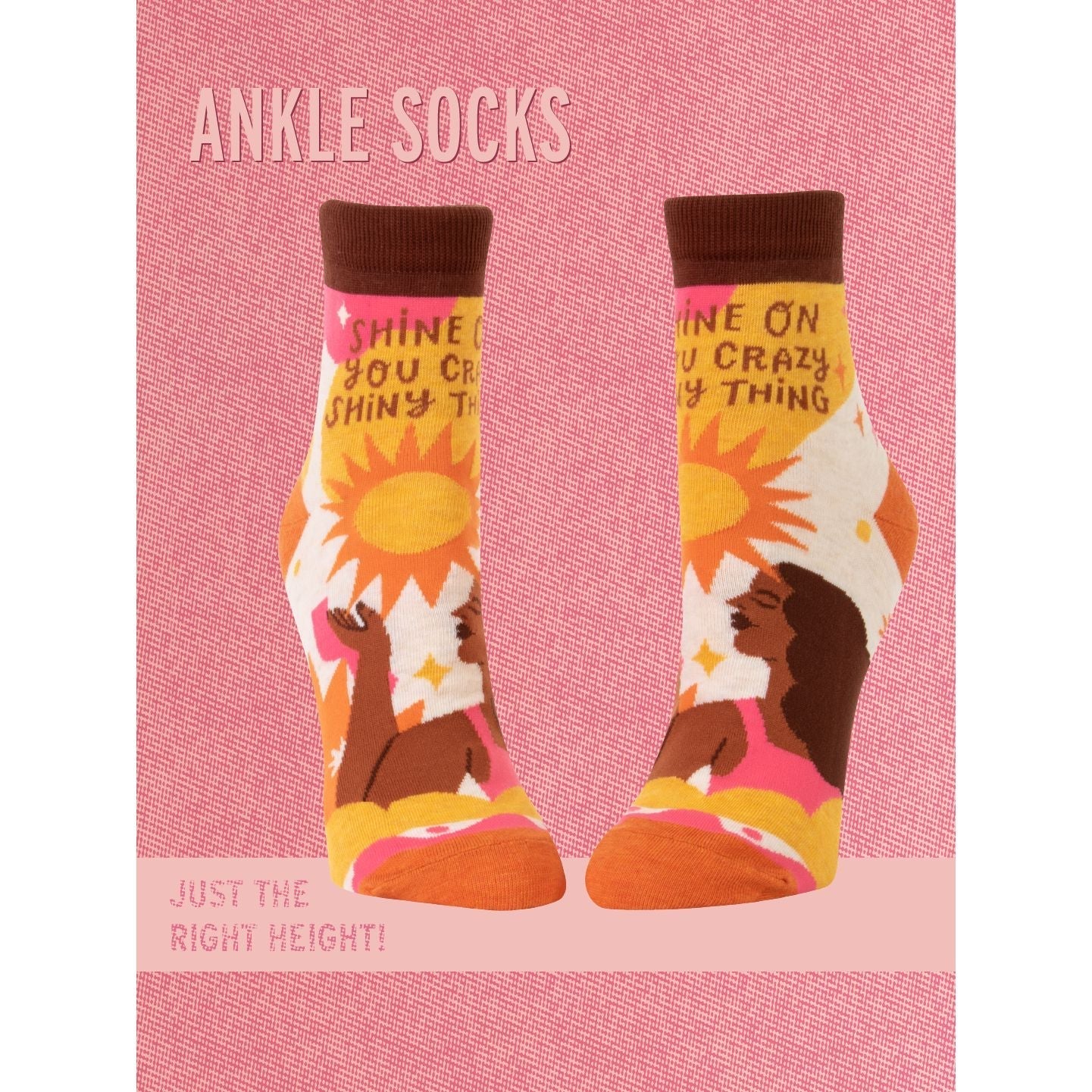 Shine On You Crazy Shiny Thing Women's Ankle Socks | BlueQ at GetBullish