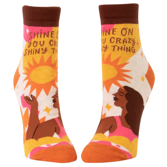 Shine On You Crazy Shiny Thing Women's Ankle Socks | BlueQ at GetBullish