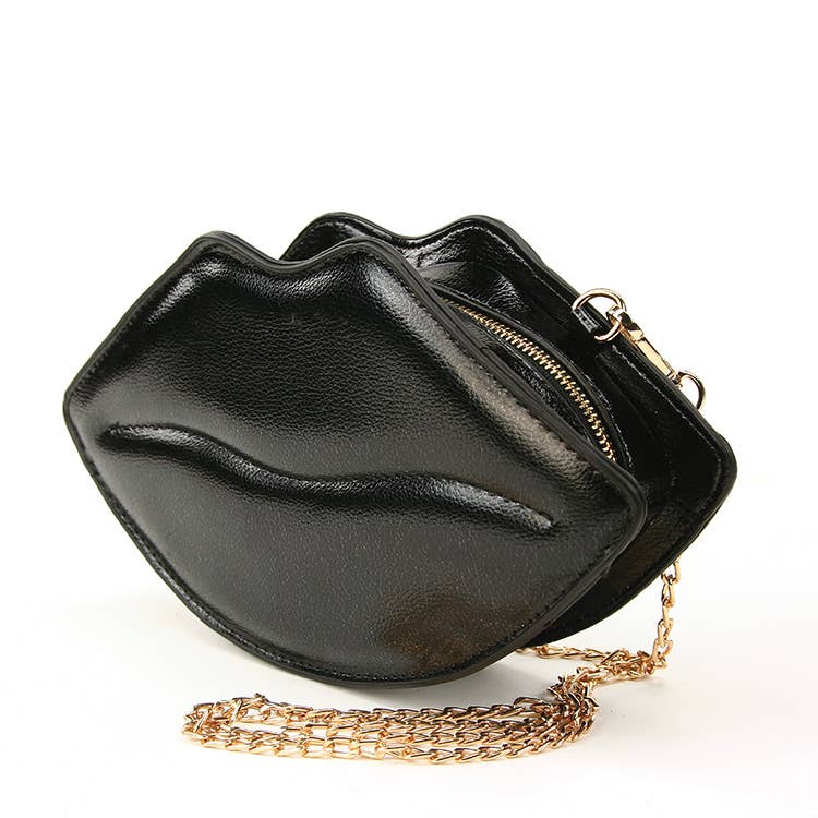 Shining Lips Crossbody Bag | Lippie Shaped Detachable Strap Sling Bag