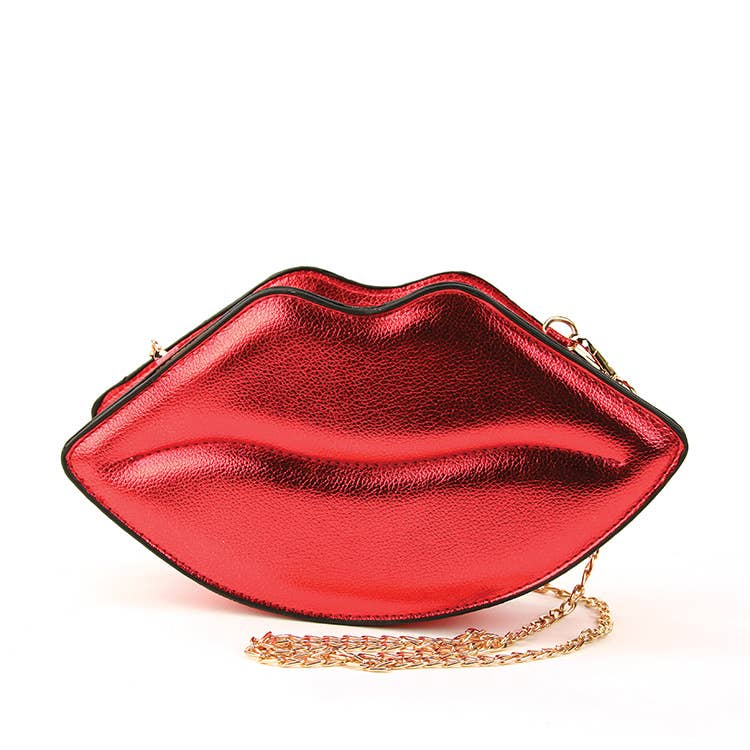 Shining Lips Crossbody Bag | Lippie Shaped Detachable Strap Sling Bag