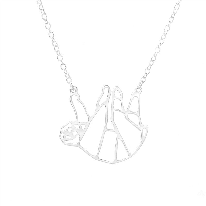 Geometric on sale sloth necklace