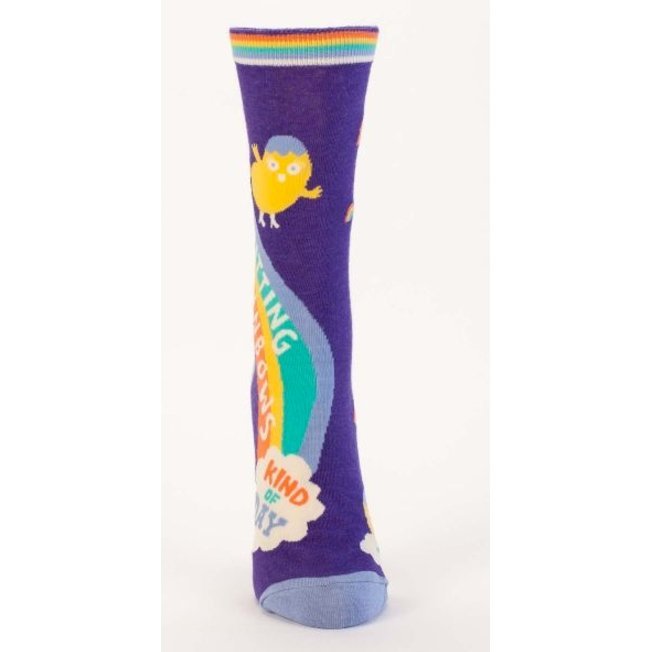 Shitting Rainbows Kind of Day Women's Crew Socks | BlueQ at GetBullish