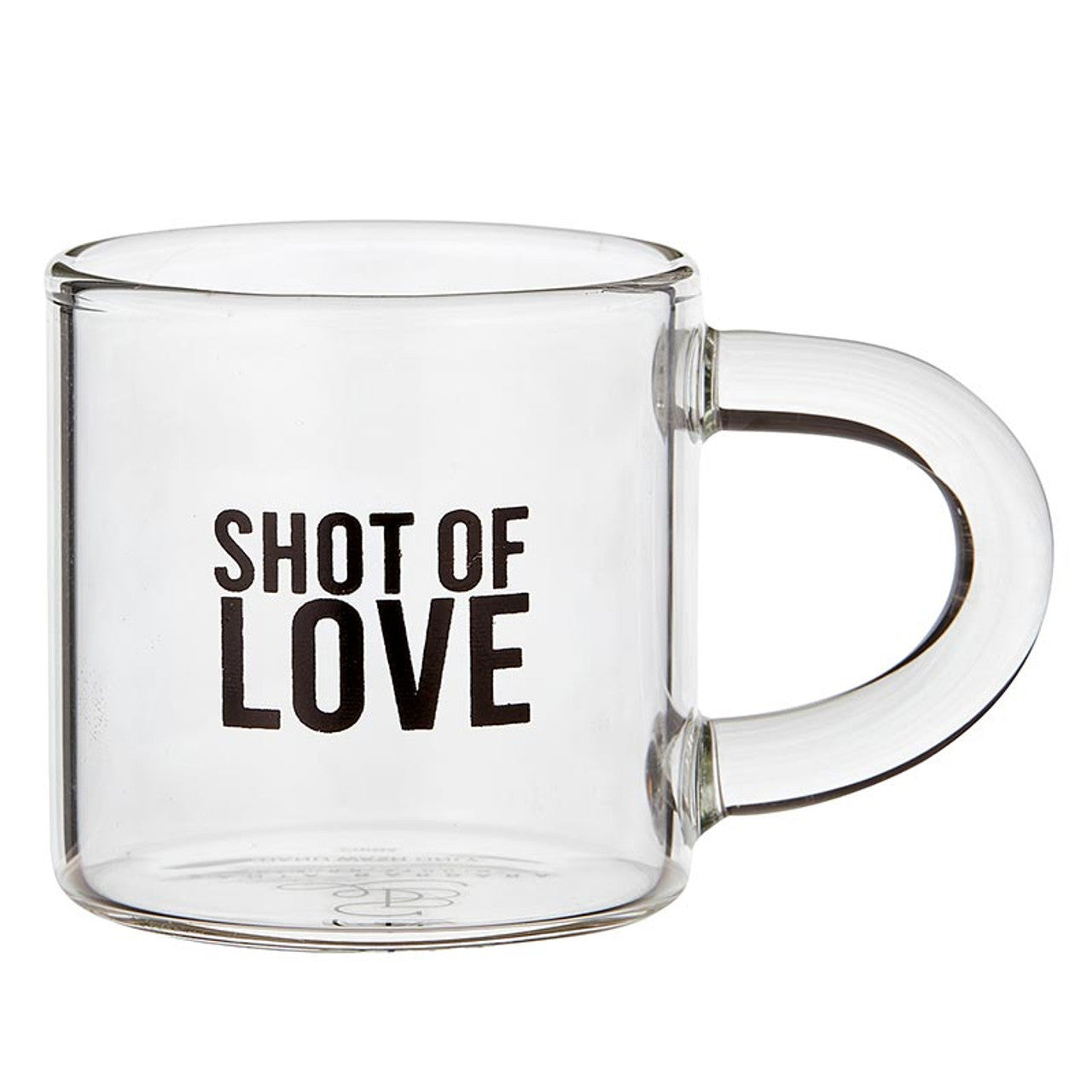 Shot of Love Glass Espresso Cup | Coffee Tea Clear Mug