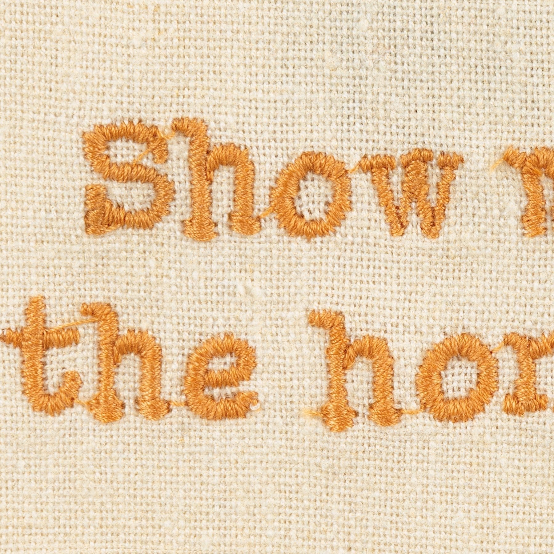 Show Me The Honey Honeybee Dish Cloth Towel | Cotten Linen Cotton and Linen | Embroidered Text | 18" x 28"