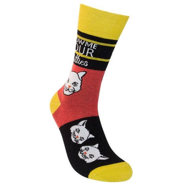 Show Me Your Kitties Socks | Charming Cats Unisex Funny Socks