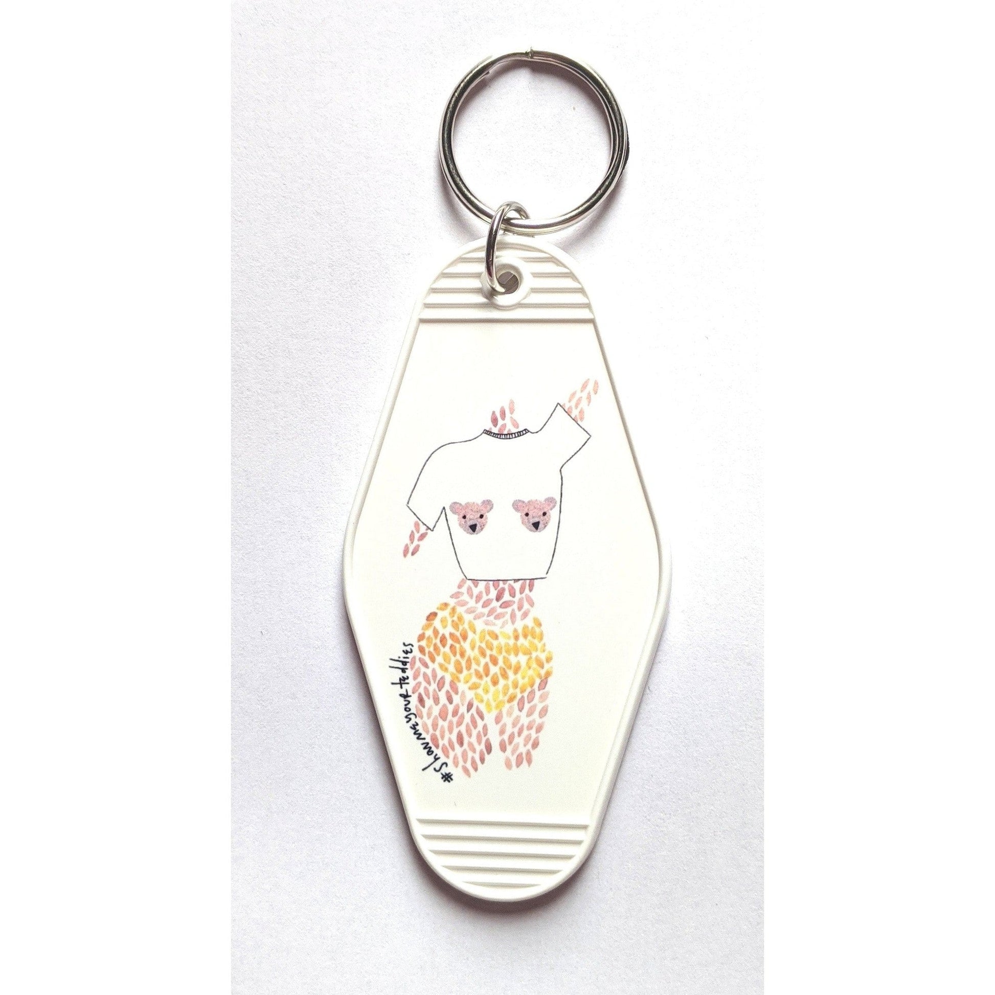 Show Me Your Teddies Motel Style Illustrated Keychain