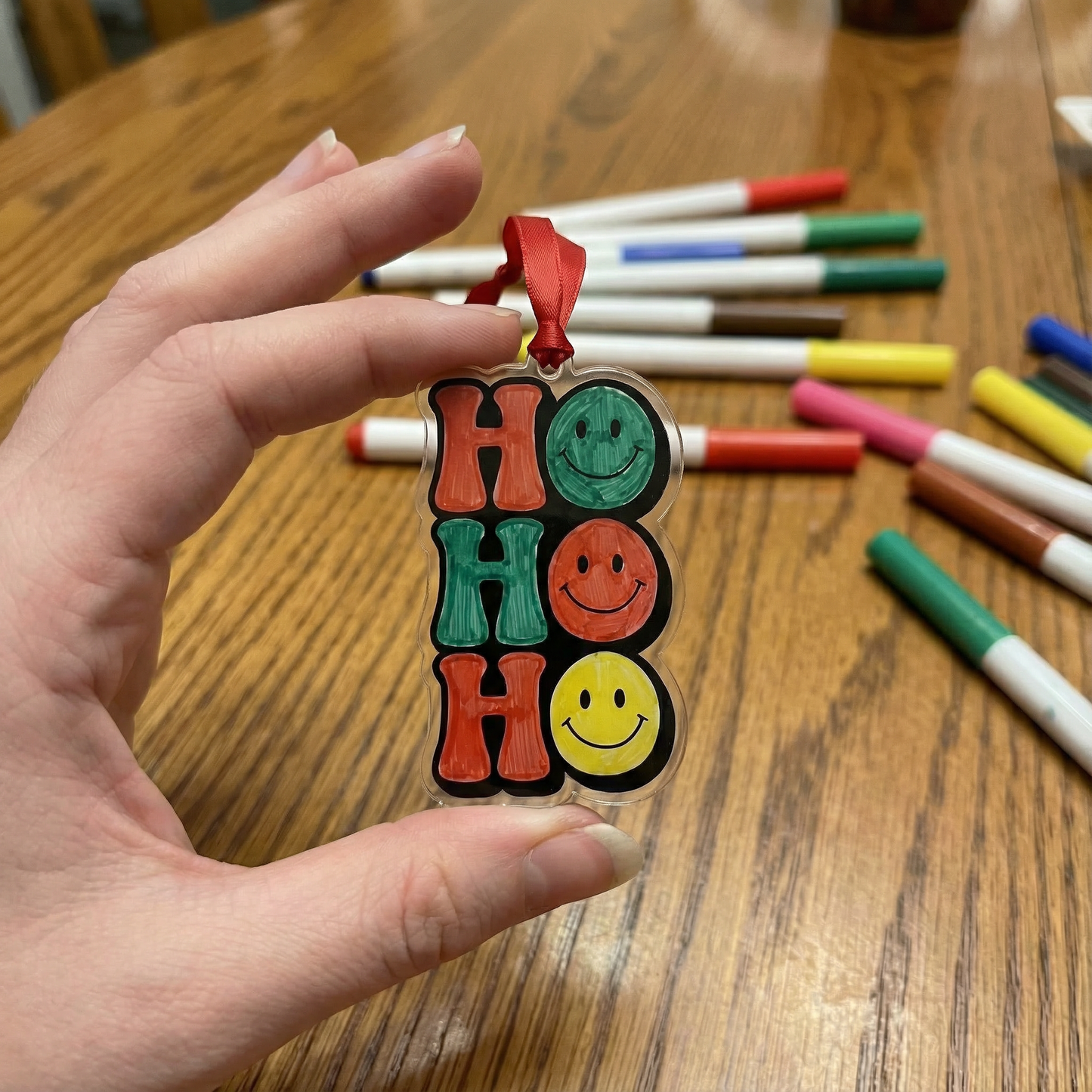 Shrinkable Christmas Ornaments DIY Kit | "Color and Bake" Craft Activity Makes 4 Holiday Ornaments