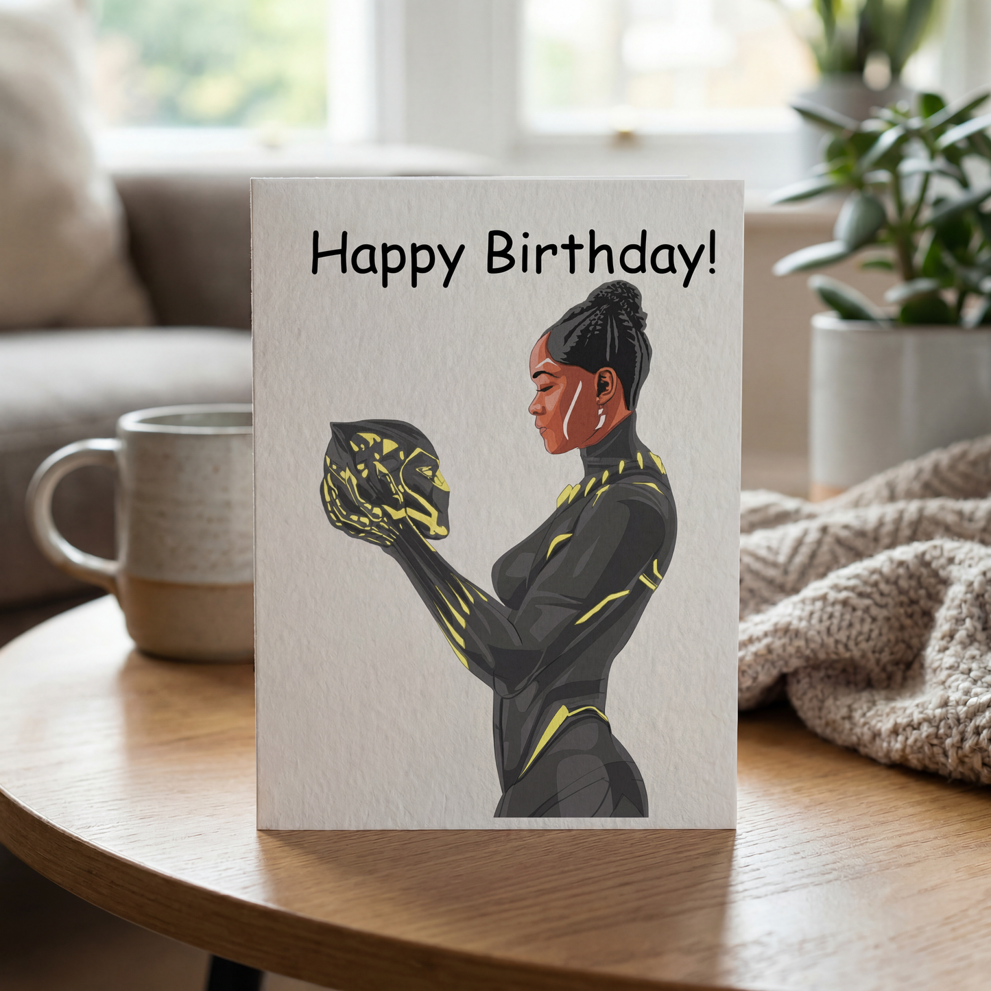 Shuri Black Panther Wakanda Forever Happy Birthday Card | Marvel Superhero Greeting Card