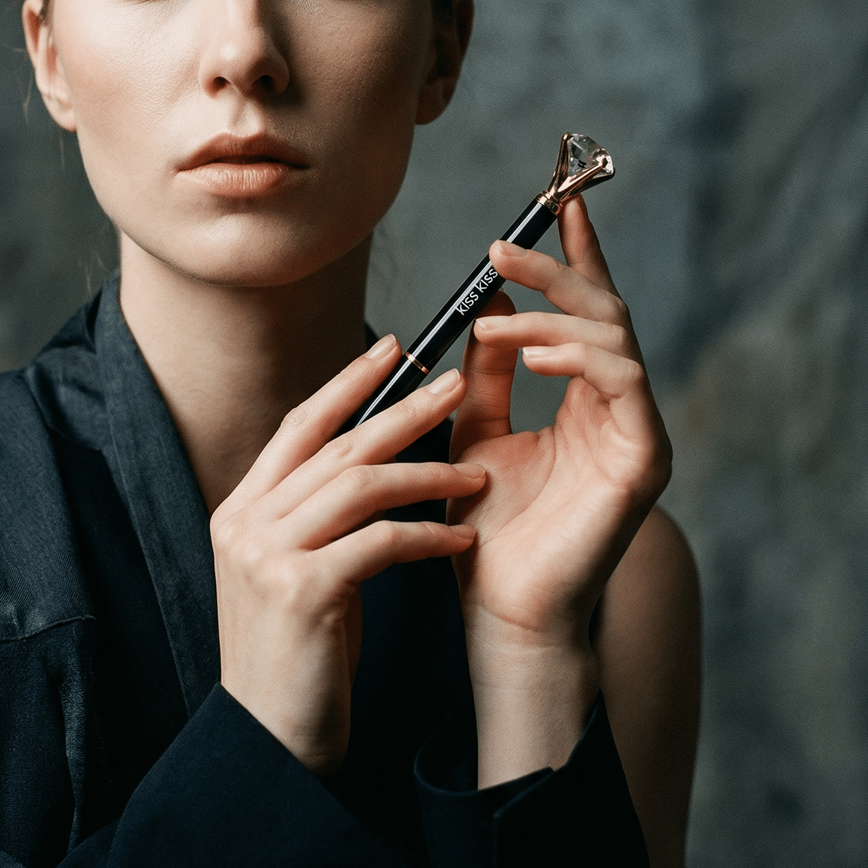 Shut Up And Kiss Me Black Gem Pen Set of 6 | Giftable Quote Pens