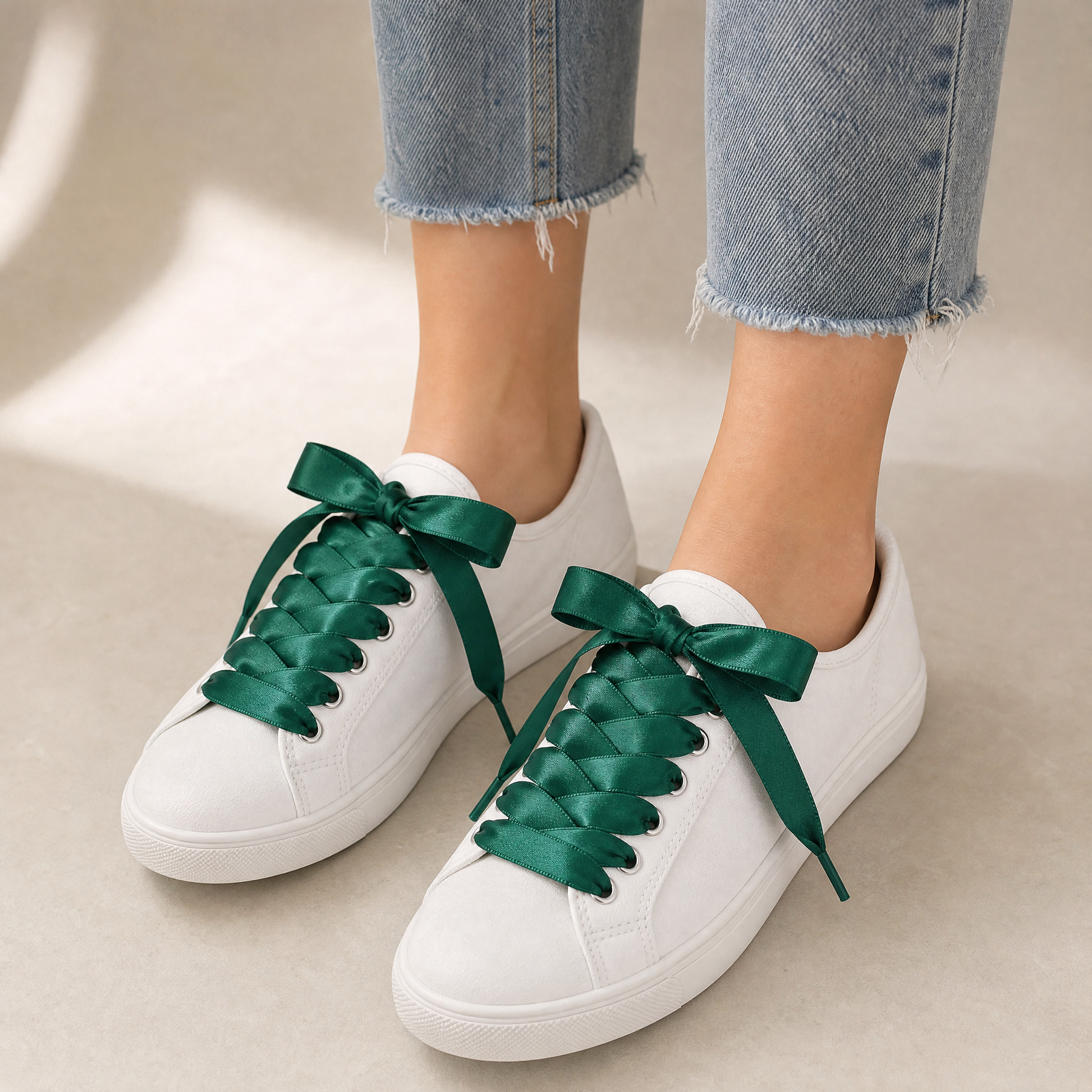Silk Satin Ribbon Bow Pair Shoe Laces [Available in 4 Colors]-JOSSLYN by Wall to Wall-The Bullish Store