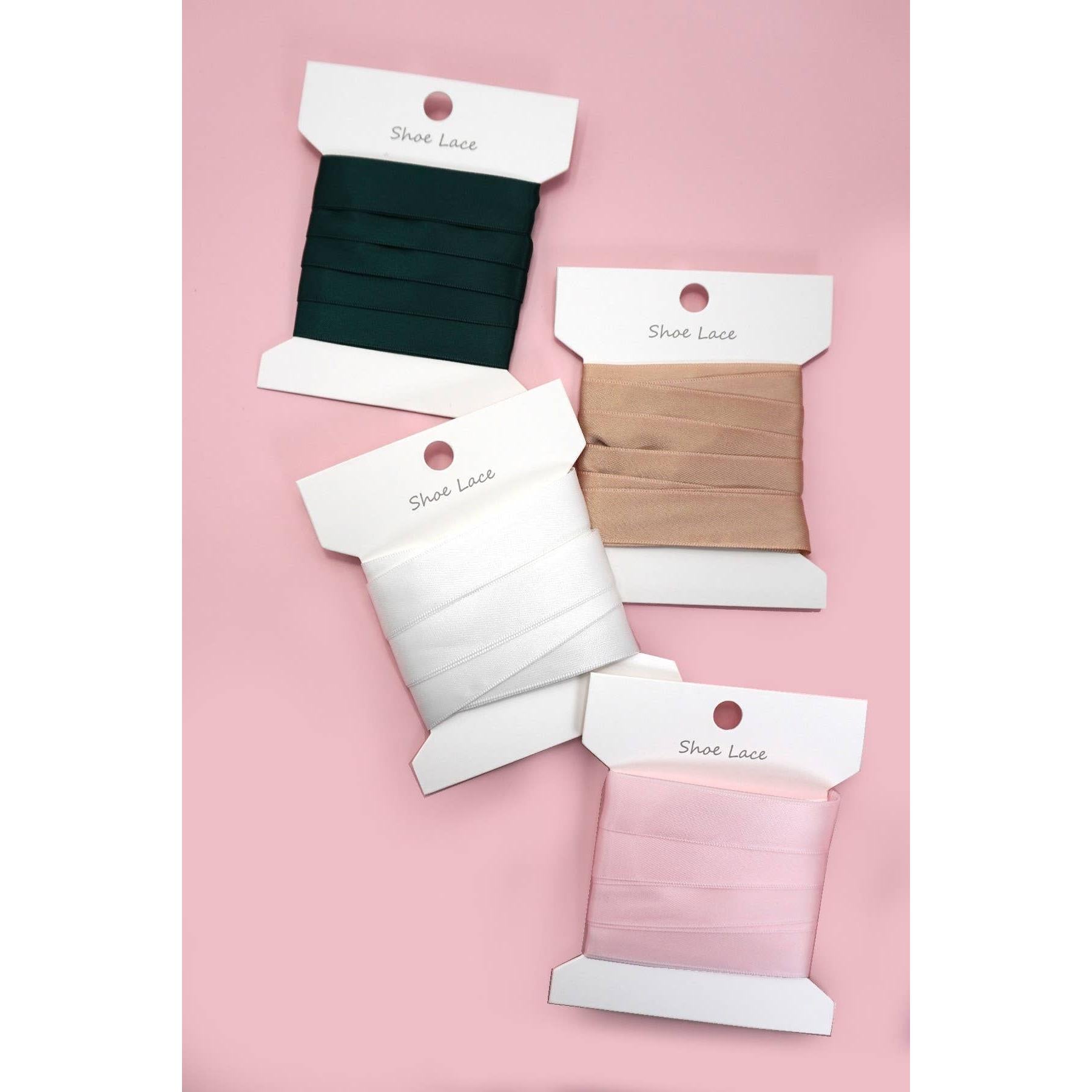 Silk Satin Ribbon Bow Pair Shoe Laces [Available in 4 Colors]