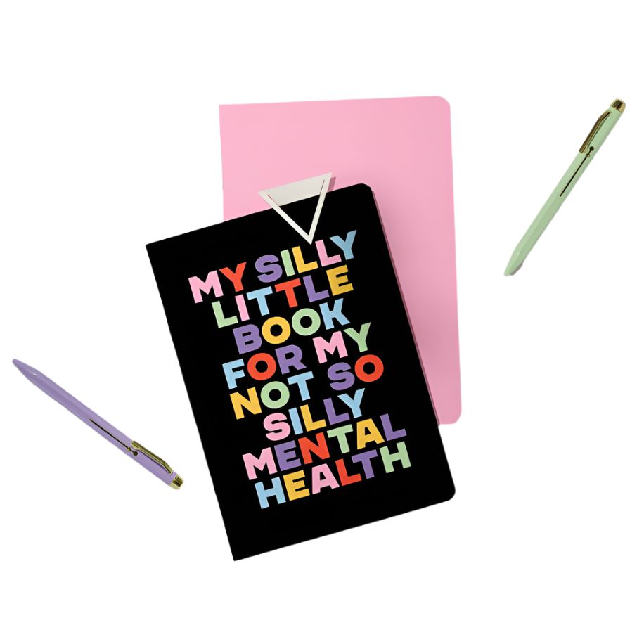 Silly Mental Health Pocket Journal | Mini Notebook | 40 Pages