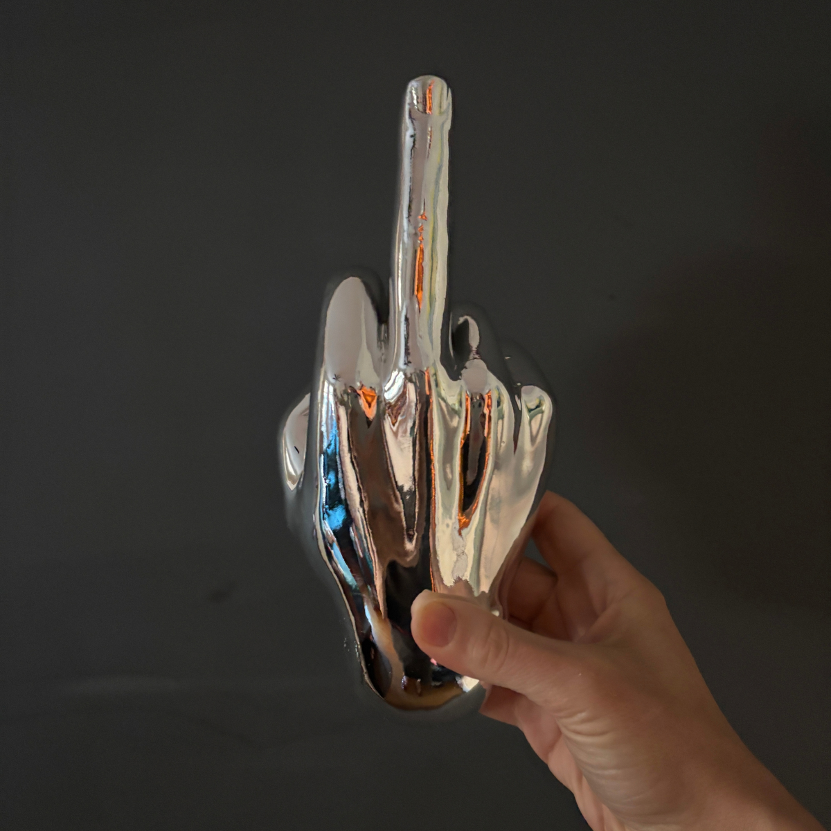 Silver Middle Finger Wall Mount — Multipack-Interior Illusions Plus-The Bullish Store