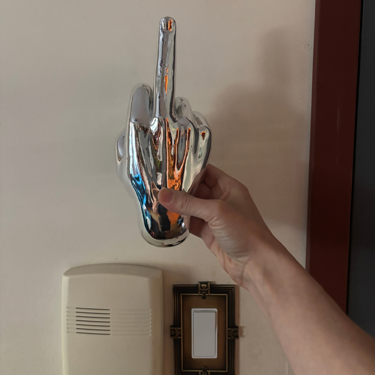 Silver Middle Finger Wall Mount — Multipack-Interior Illusions Plus-The Bullish Store