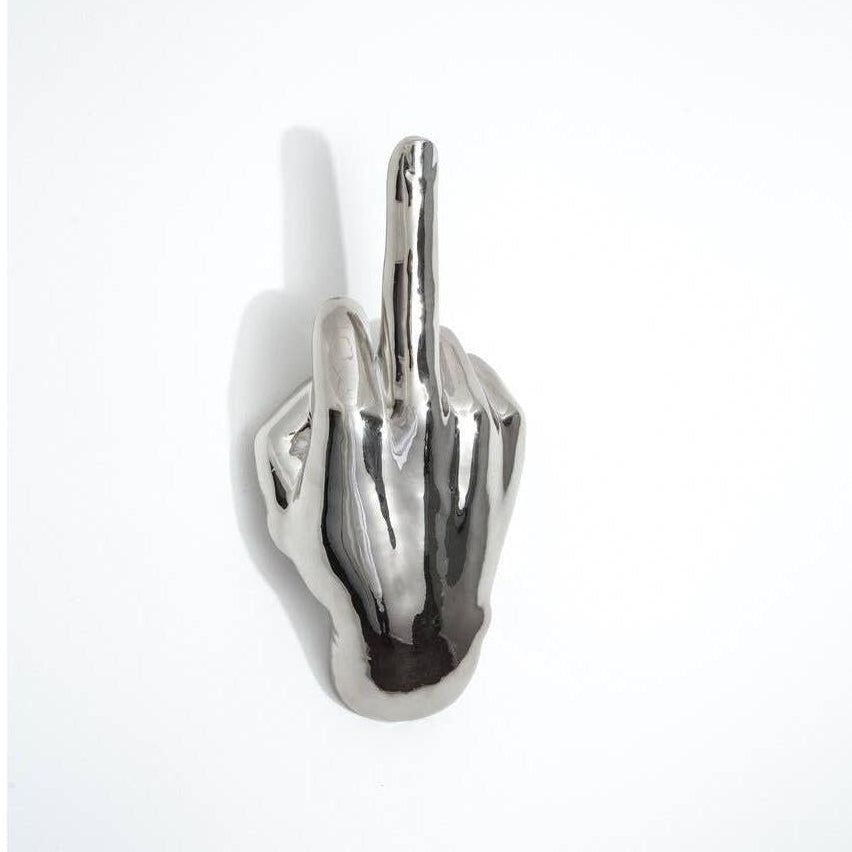 Silver Middle Finger Wall Mount — Multipack-Interior Illusions Plus-The Bullish Store