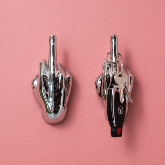 Silver Middle Finger Wall Mount — Multipack-Interior Illusions Plus-The Bullish Store