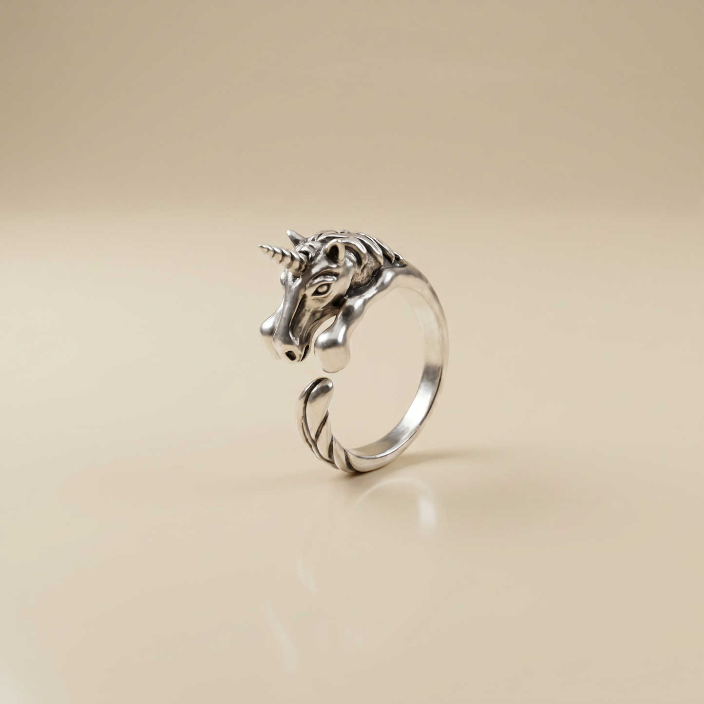 Silver Unicorn Ring | Figural Unicorn Ring Size 7