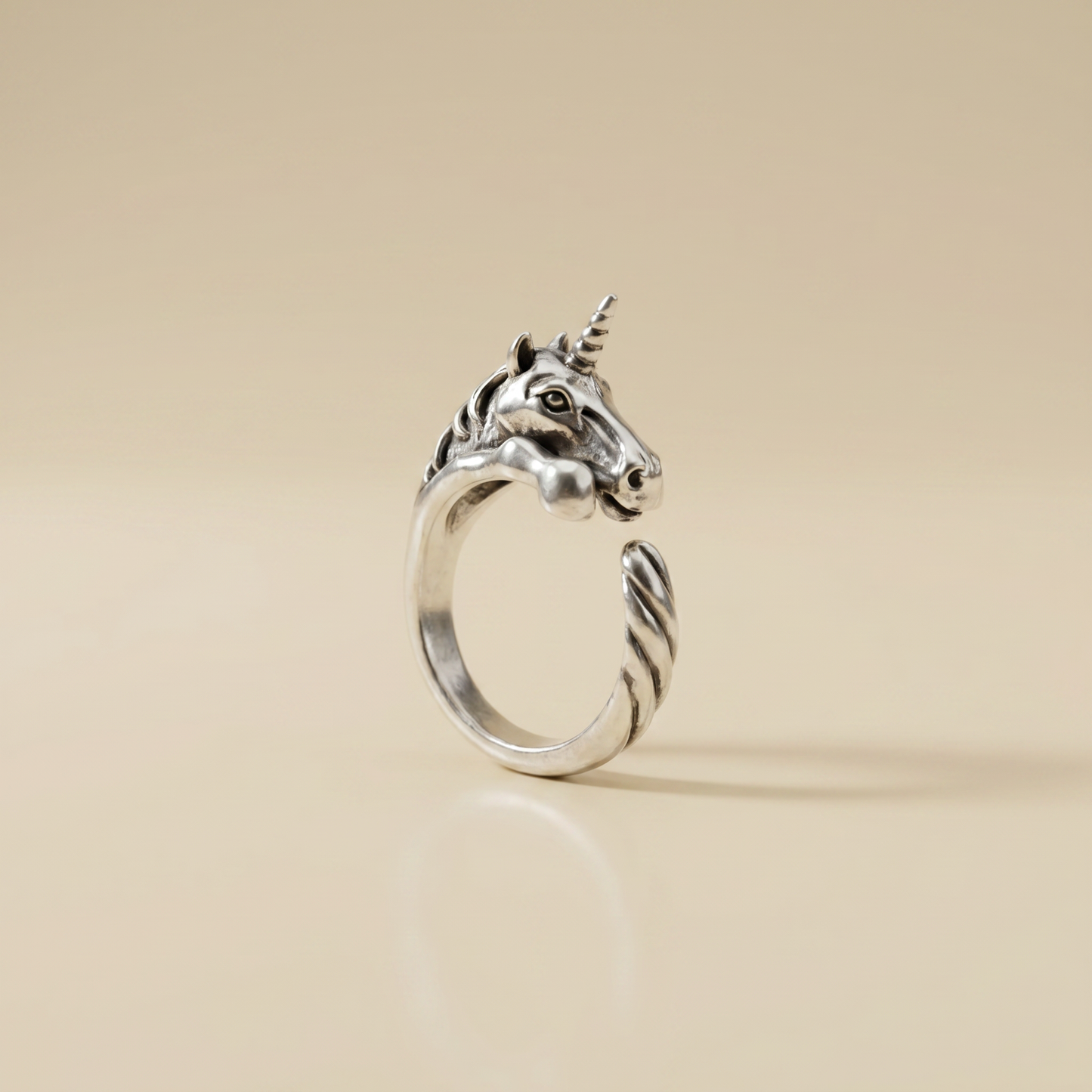 Silver Unicorn Ring | Figural Unicorn Ring Size 7