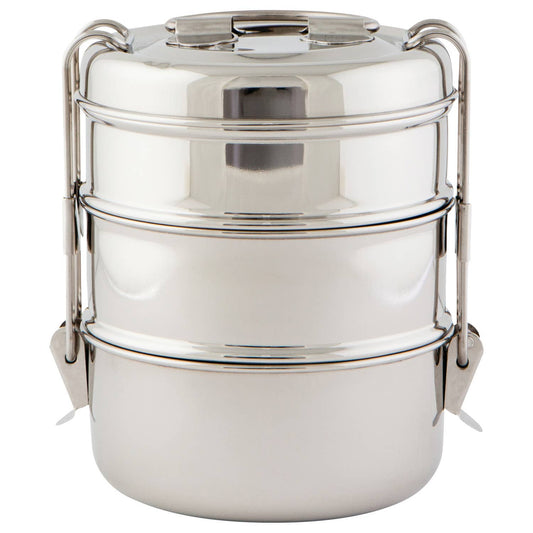 Simply Steel 3 Tier Tiffin | Stainless Steel Stack Meal Container Lunch Box