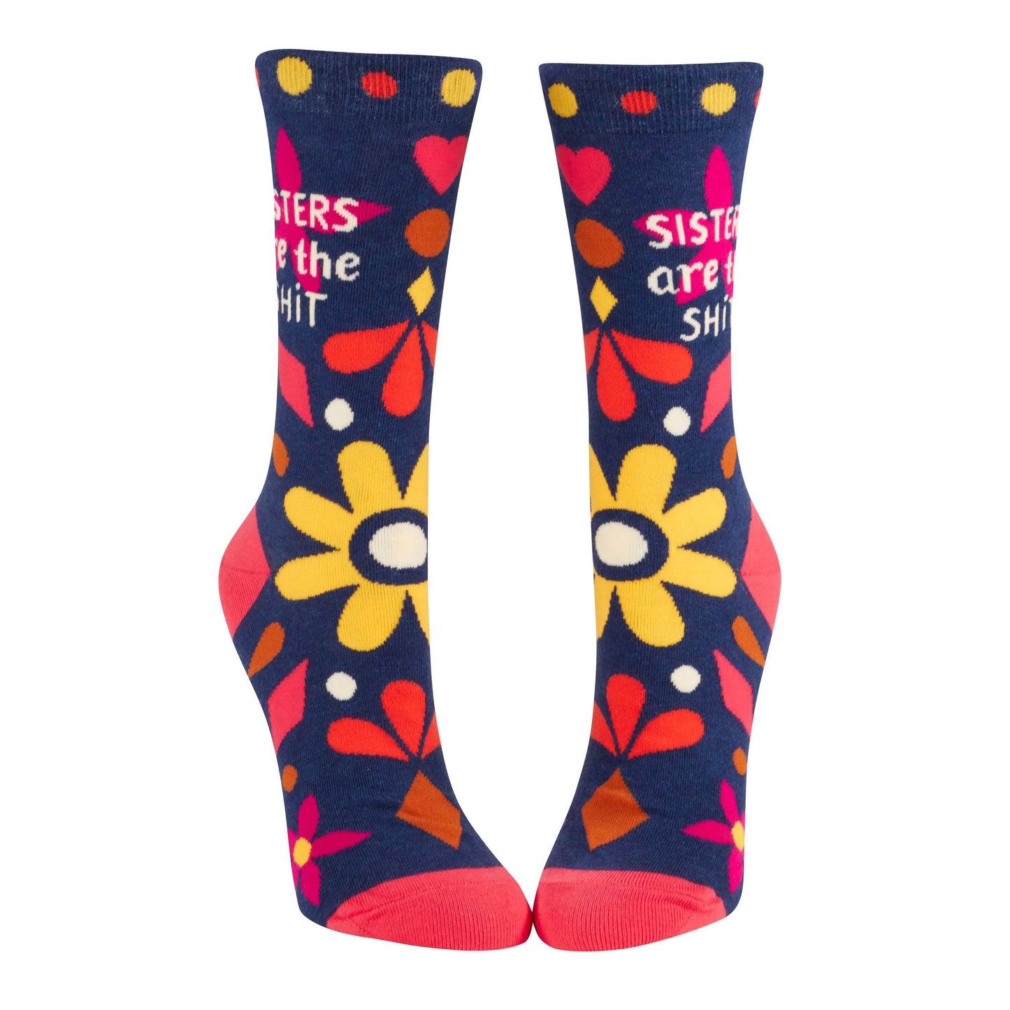 Sisters Are The Shit Women's Crew Socks | Novelty Funny Socks | BlueQ at GetBullish