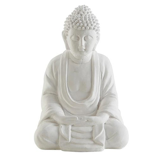 Sitting Buddha Cement Statue | Modern Home & Office Decor Accent | 6"