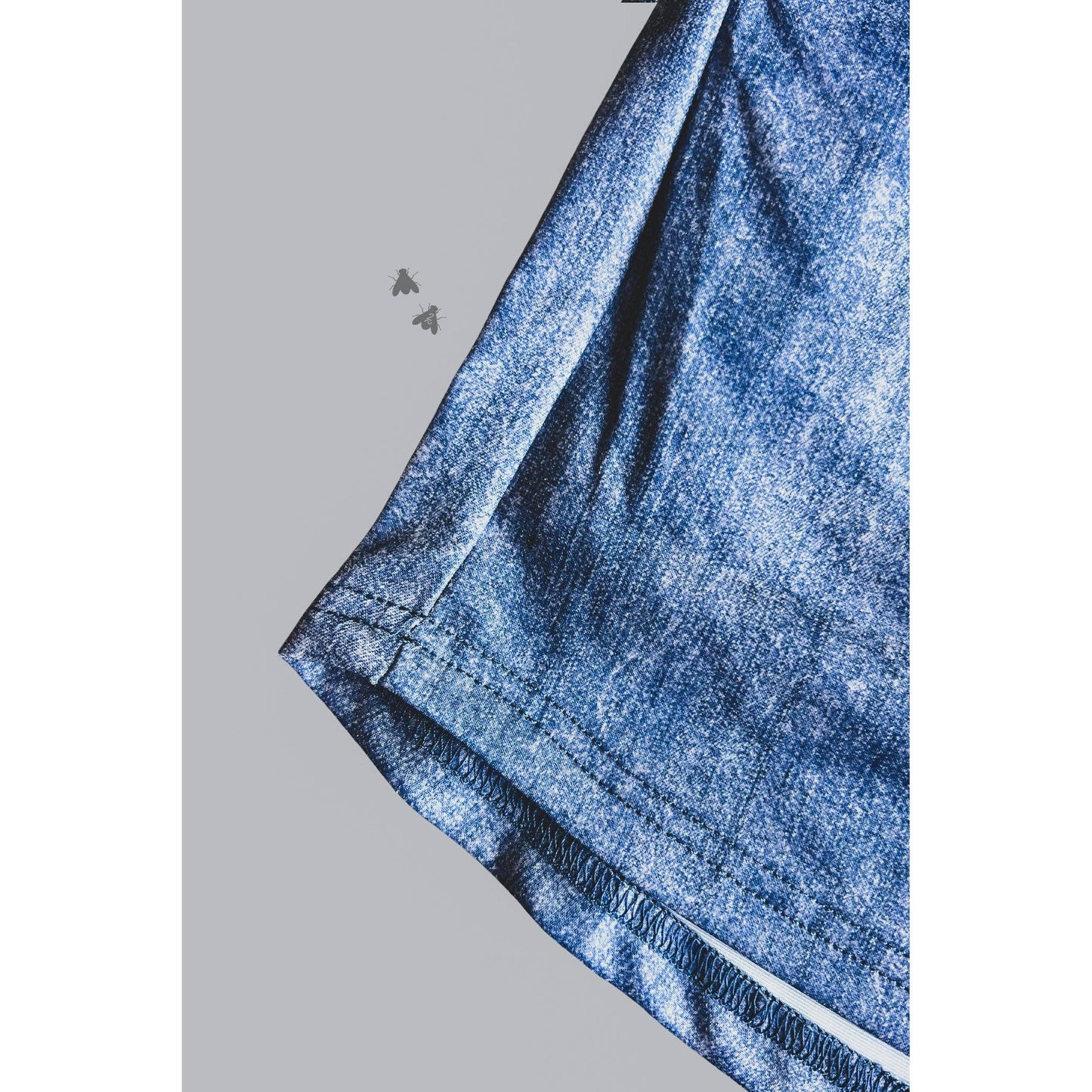 M-2X Athletic Style Skort | Stretch Faux Denim