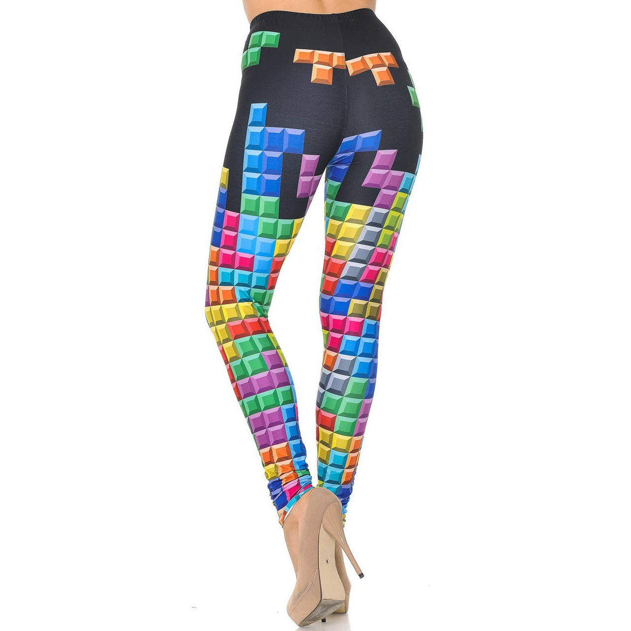 Sizes 0-5X Creamy Soft Tetris Leggings Plus Size Available