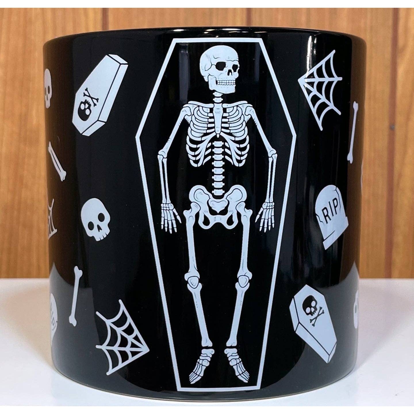 Skeleton Spooky Ceramic Plant Container | Flower Succulents Planter Pot