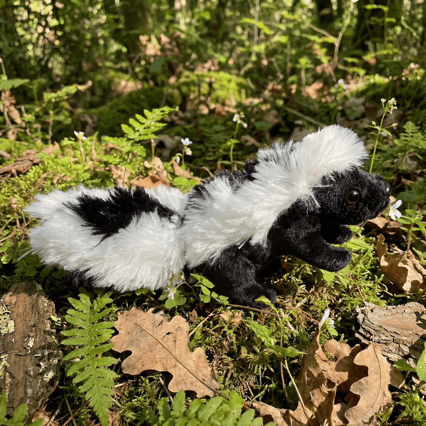 Skunk Mini Stuffed Animal 5" | Pocketkins Eco Skunk Plush by Wild Republic