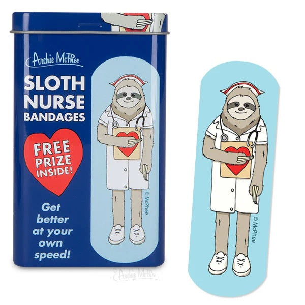 Sloth Nurse Bandages | In Metal Tin