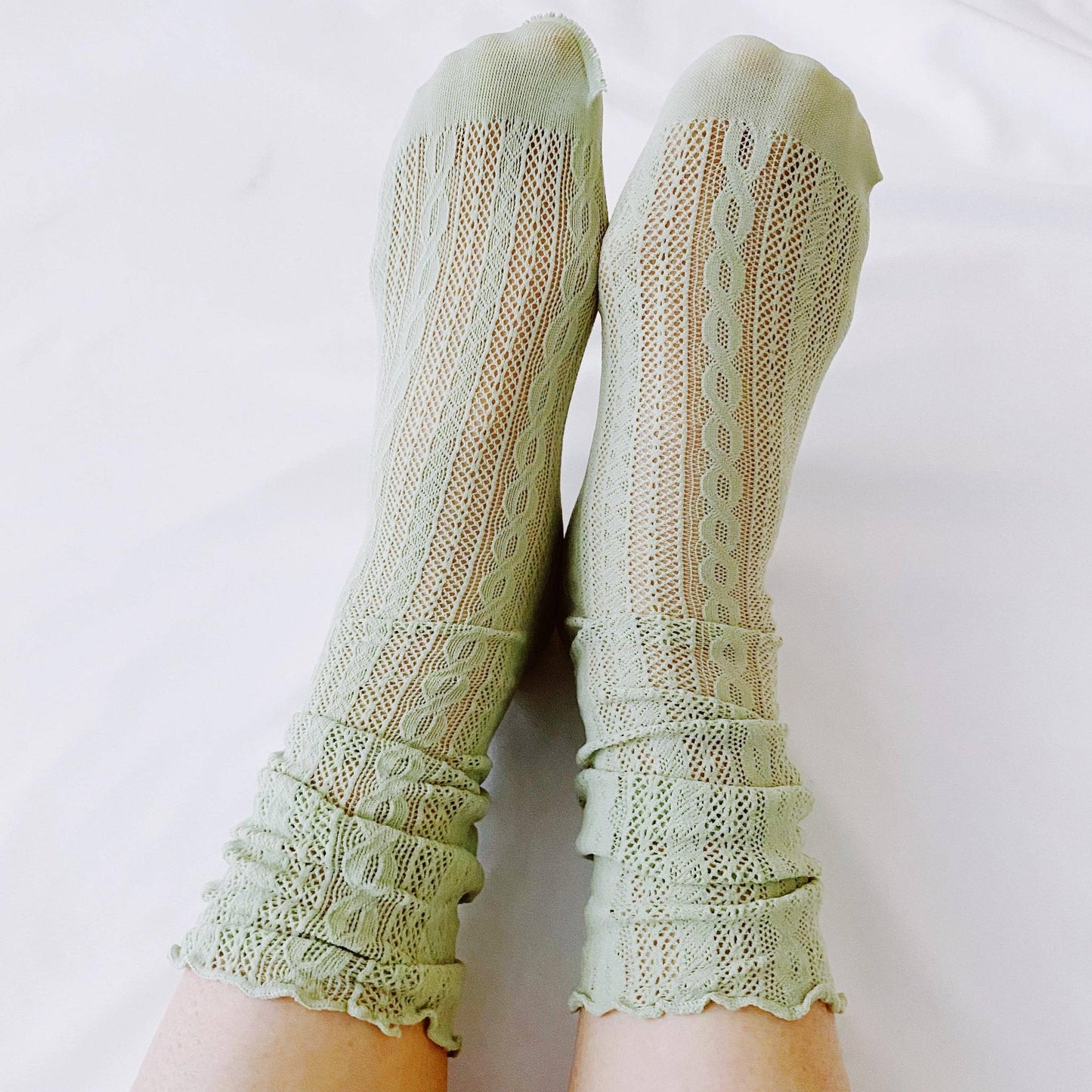 Slouch Crochet Lace Socks – Set of 2 Coordinating Pairs