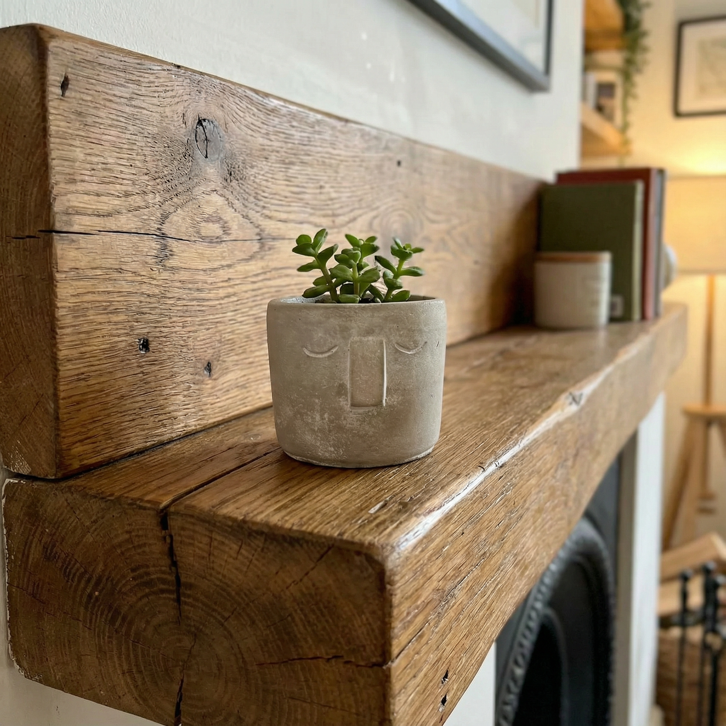 Small Face Pot | Decorative Cement Planter | 3" x 2.5"