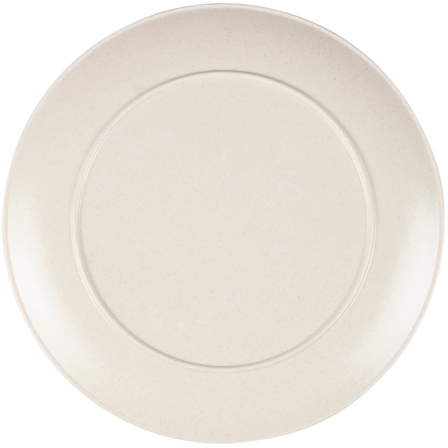Back part white ceramic plate on a white background