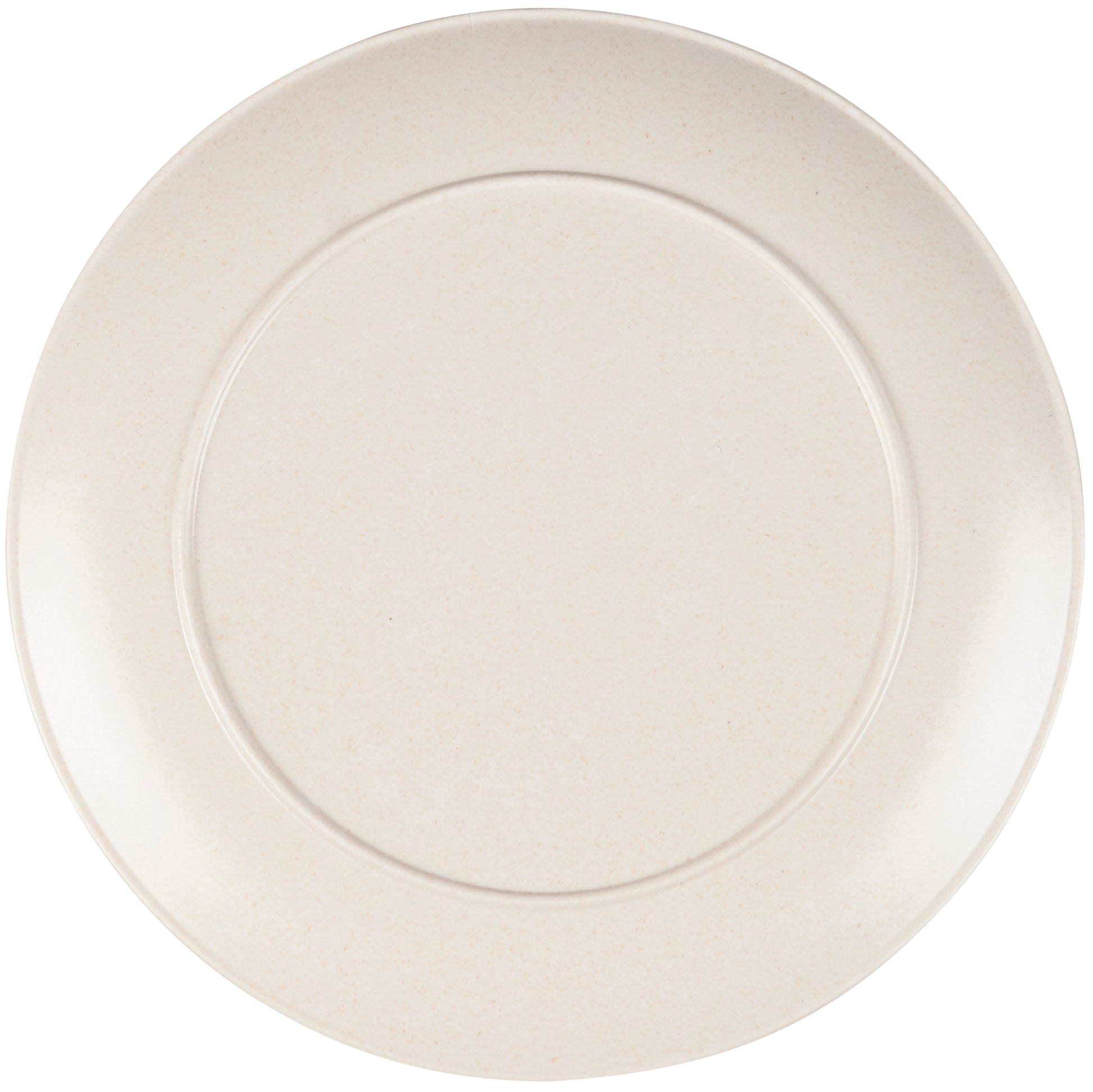 Back part white ceramic plate on a white background