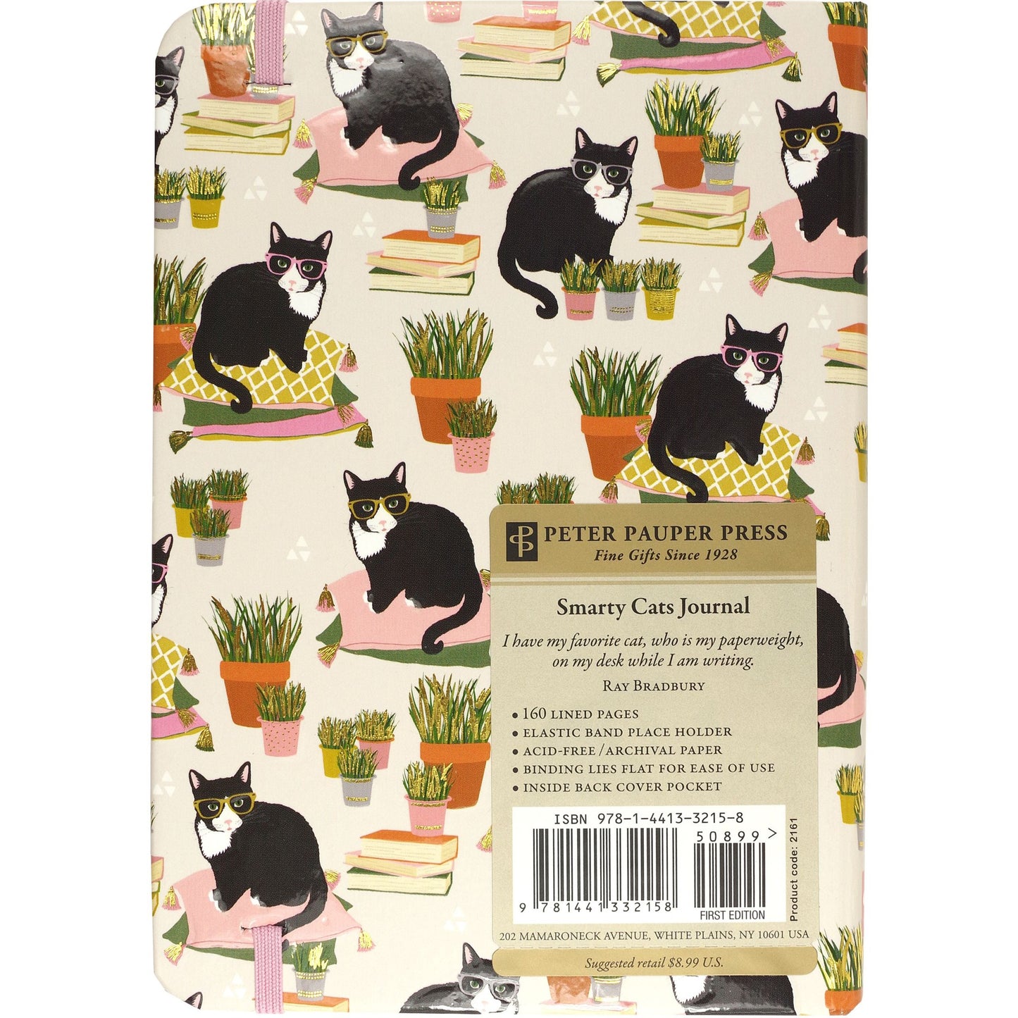 Smarty Cats Journal | Cat Lovers Notebook | 160 Lined Pages