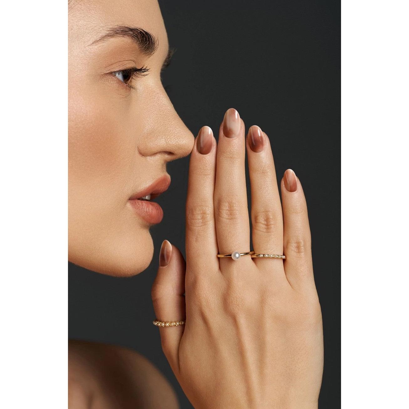 Smoked Mocha Press-On Nails – Soft Smoky Brown Swirl Nails | Short & Reusable