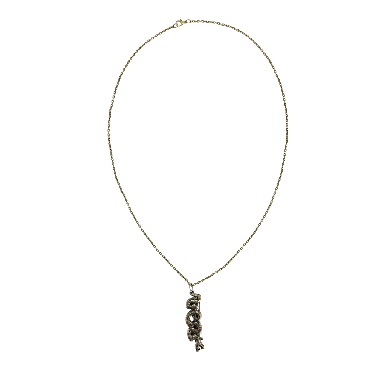Snake Knife Necklace in Bronze | Folding Knife Pendant | GetBullish