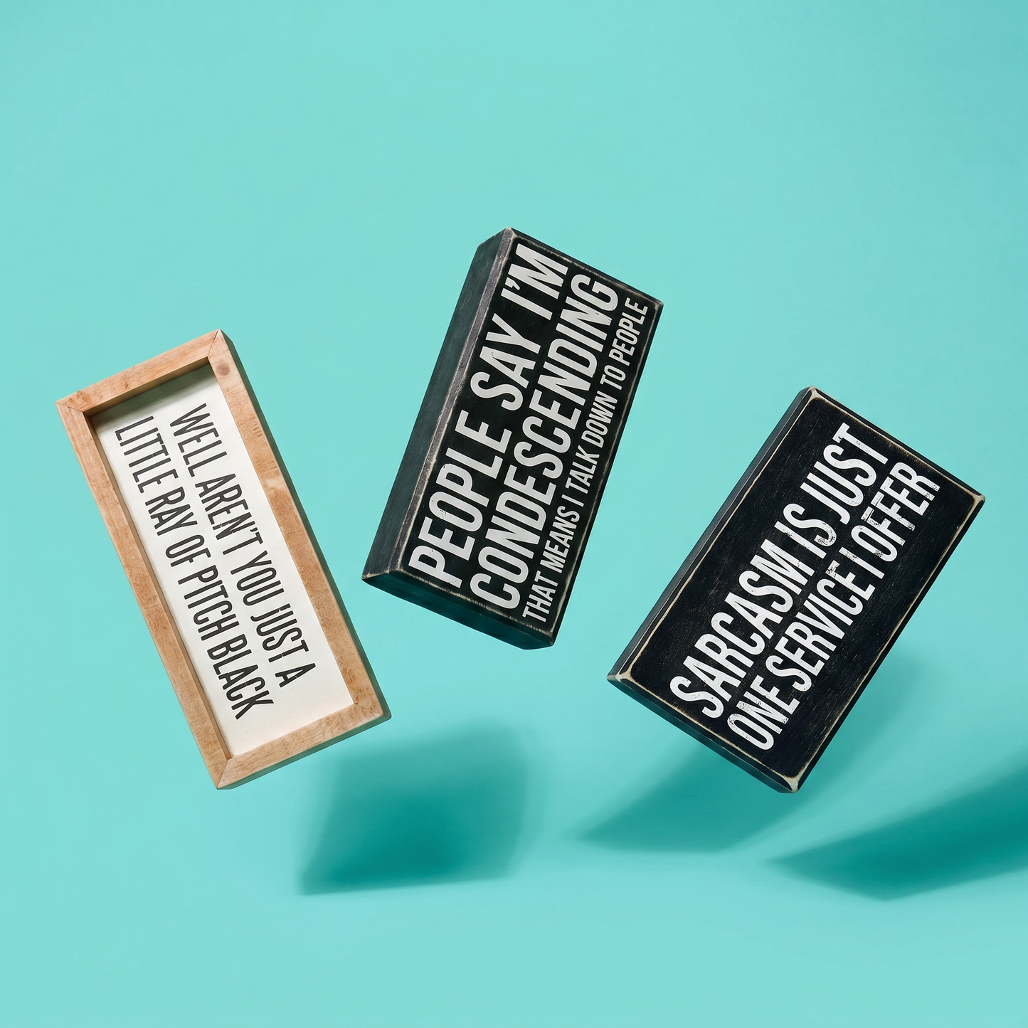 Snarky Quote Wooden Box Signs - 20+ Options!